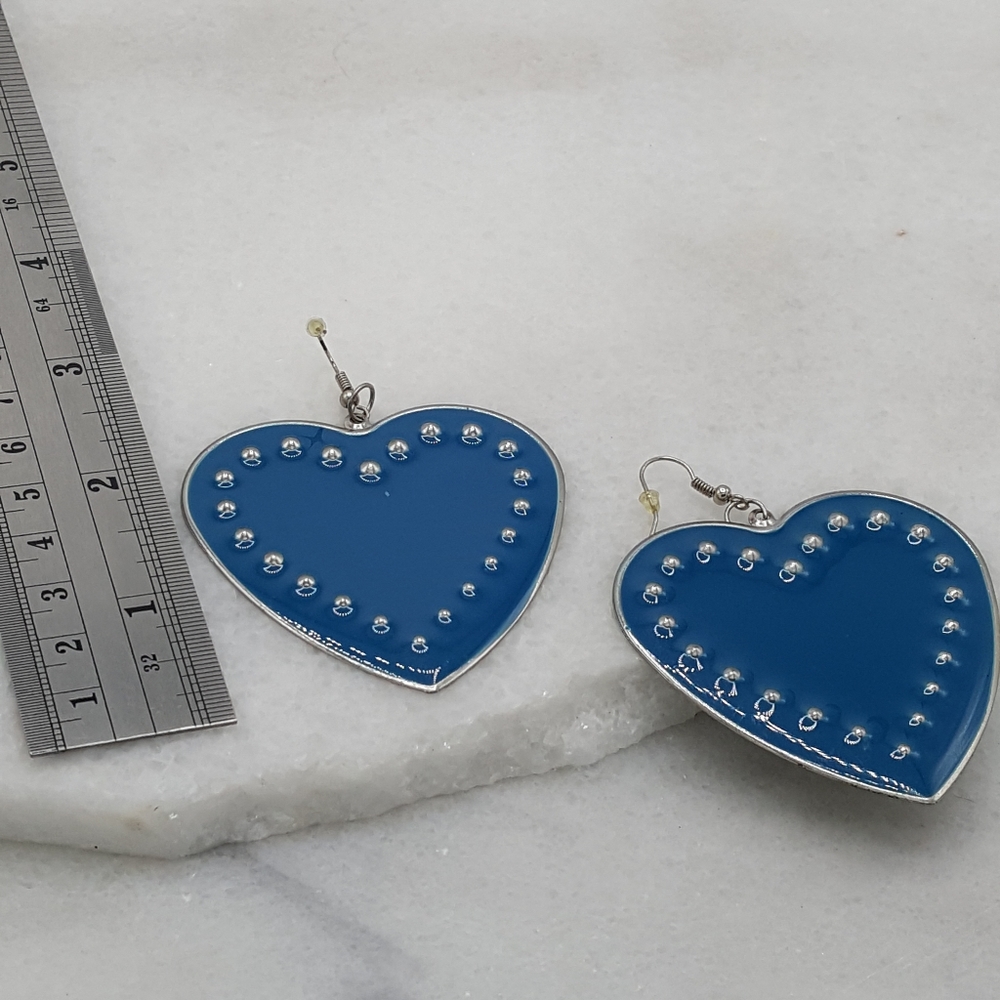 ✔️NWOT Large Blue Hearts - Picture 2 of 5